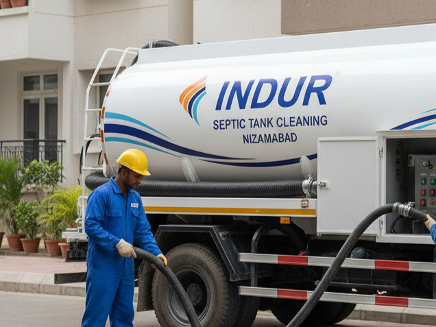 Nizamabad service area map showing septic tank cleaning coverage