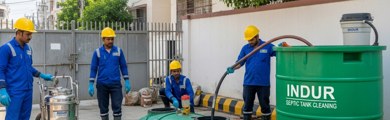 Modern septic tank pumping equipment used in Nizamabad