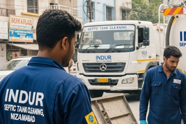 Professional septic tank cleaning team in Nizamabad