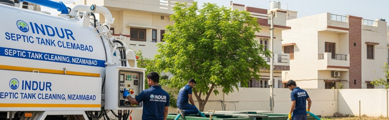Professional septic tank cleaning process in Nizamabad